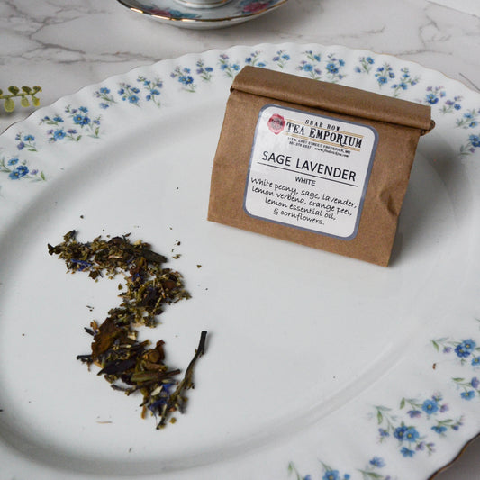 October Tea - Sage Lavender White